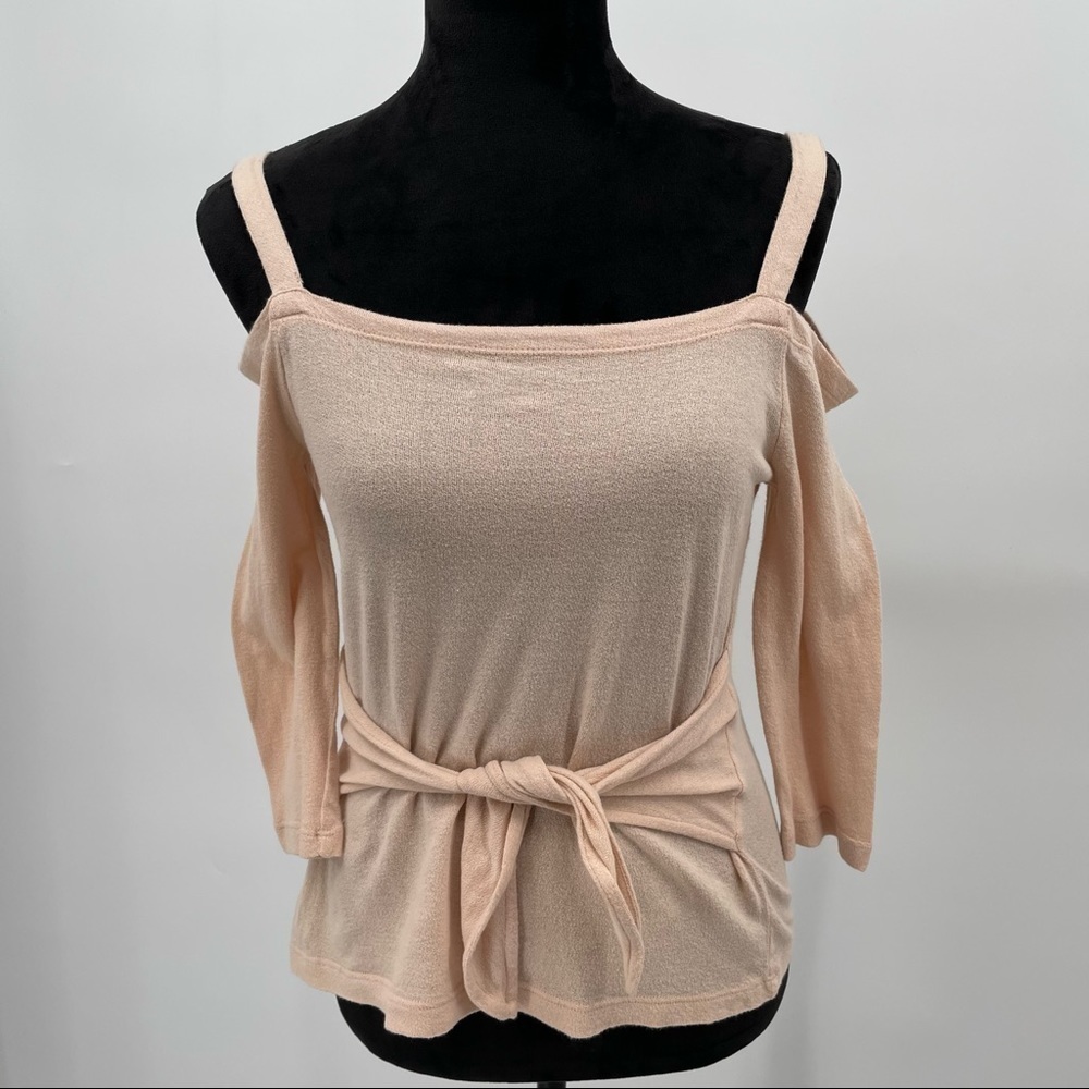 Pink Cold Shoulder Top